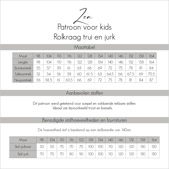 Zen - Rolkraagtrui &amp; Jurk - Kids, Dames en Tieners