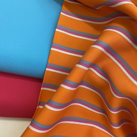 Viscose - Strepen - Oranje