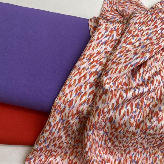 Viscose - Spots - Rood