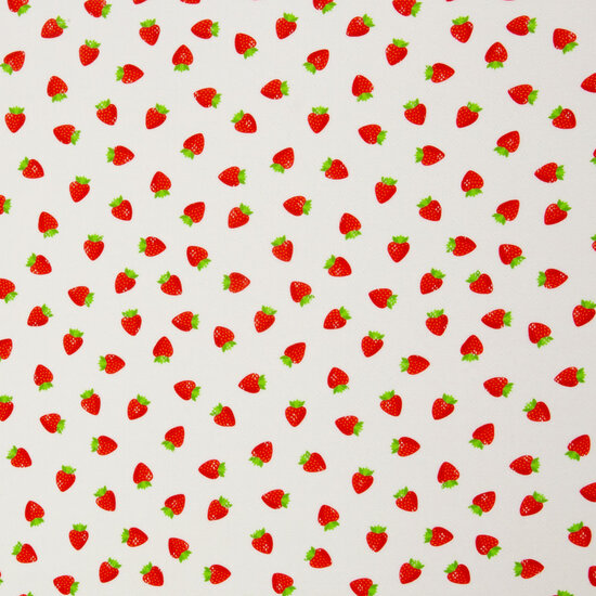 Pointelle - Strawberry - Ecru
