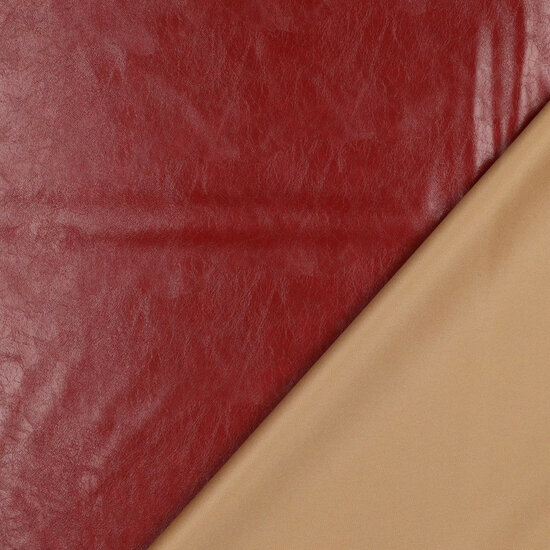 Imitatieleer - Uni - Ruby Red