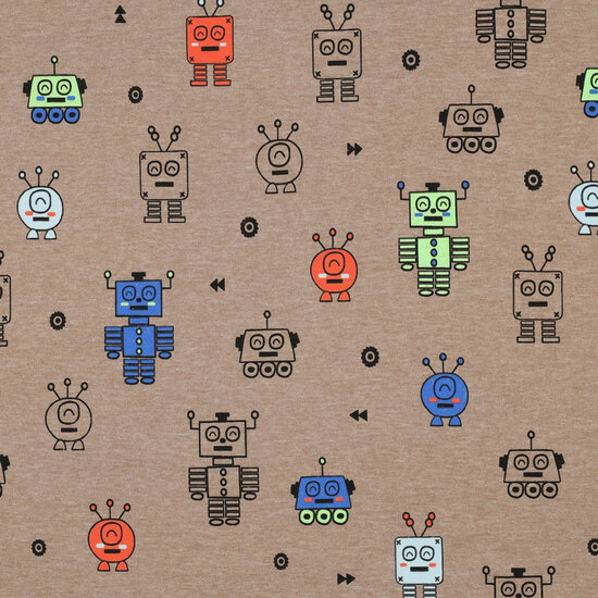 Jersey - Neon Robots - Beigebruin