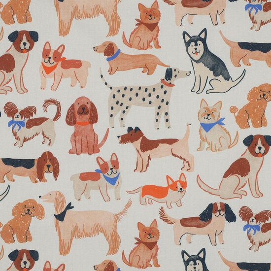 Poplin - Dogs - Ecru