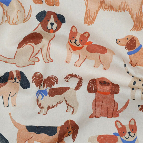 Poplin - Dogs - Ecru