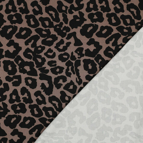 Viscose Stretch - Animal Skin - Bruin