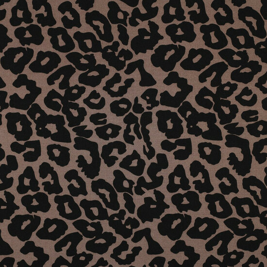 Viscose Stretch - Animal Skin - Bruin