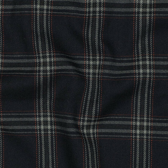 Tartan - Check - Navy-Grijs-Rood