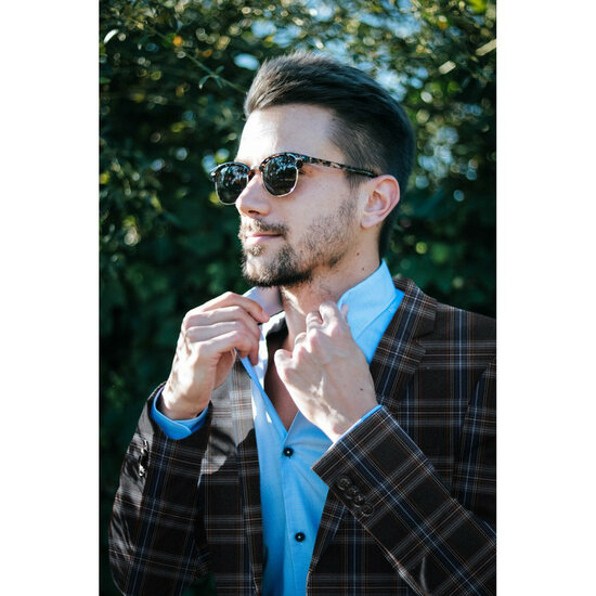Tartan - Check - Navy-Grijs-Rood