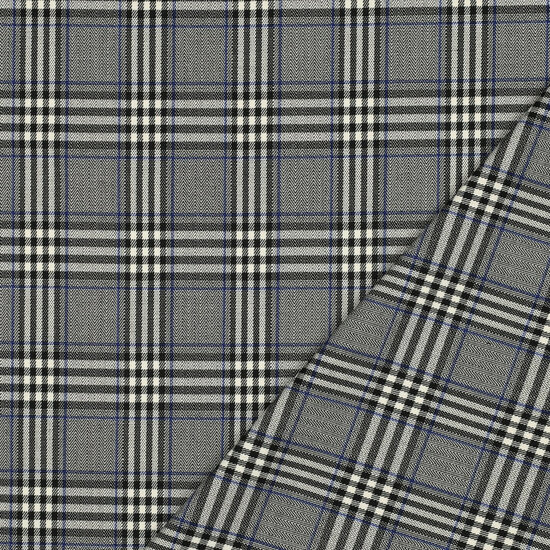 Tartan - Check - Grijs-Zwart-Kobalt