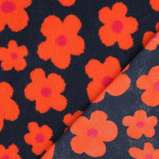 Teddy - Flowers - Navy
