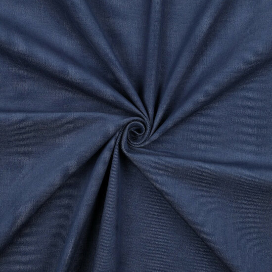 Ribfluweel - Uni Jeanslook - Jeansblauw