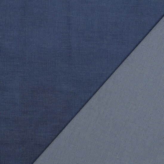 Ribfluweel - Uni Jeanslook - Jeansblauw