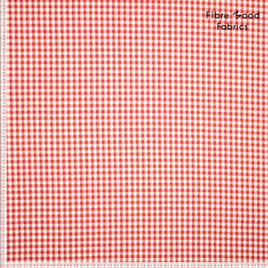 Seersucker - Checks - Rood-Wit