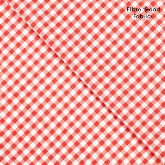 Seersucker - Checks - Rood-Wit