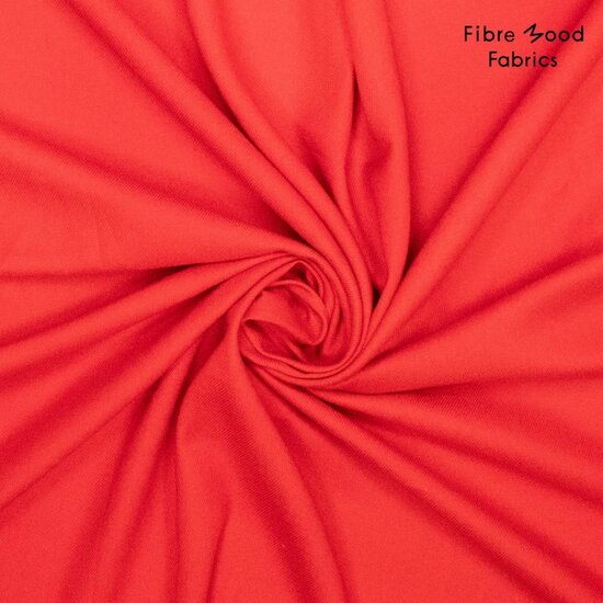 Viscose Linnen Twill - Uni - Rood