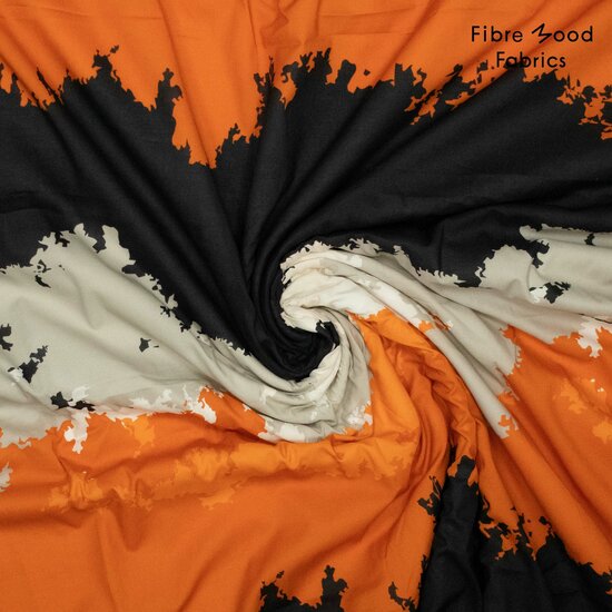 Poplin - Blurry Spots - Oranje