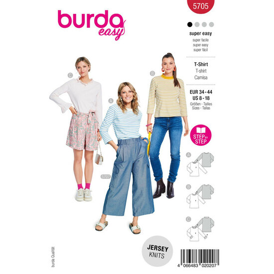 Burda Patroon 5705 - T-shirt