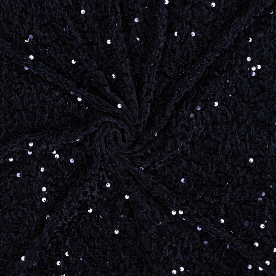Velvet - Pailletten - Navy