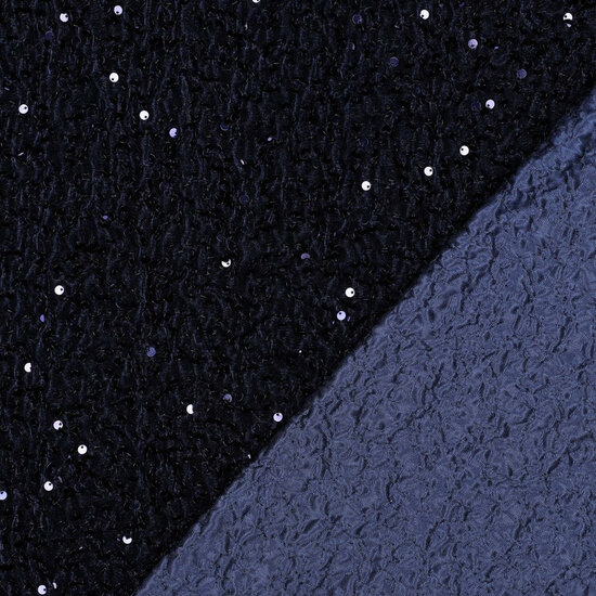 Velvet - Pailletten - Navy
