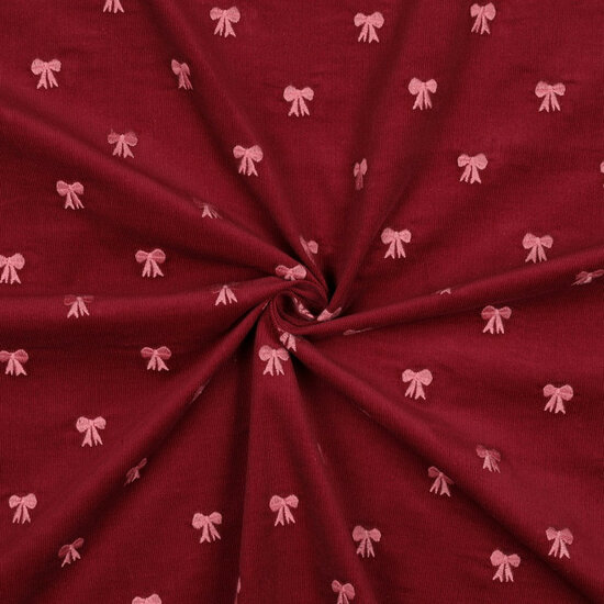 Ribfluweel - Embroidery Bows - Bordeaux