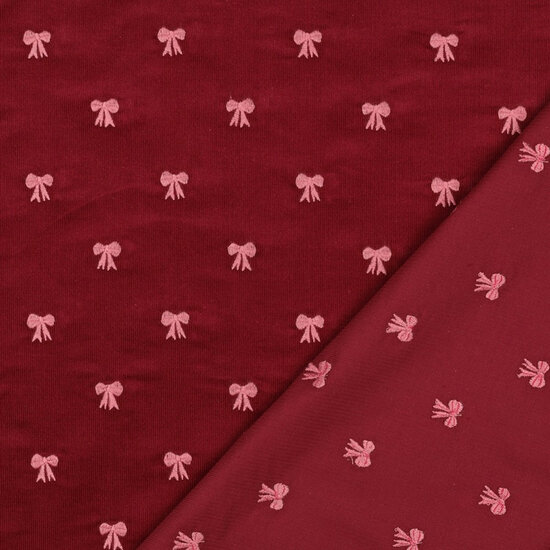 Ribfluweel - Embroidery Bows - Bordeaux