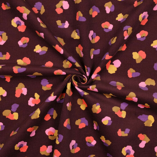 Ribfluweel - Animal Skin - Bordeaux