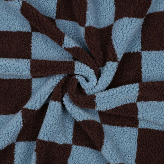 Teddy - Checks - Bruin-Blauw