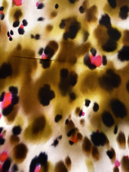 Viscose - Touch of Pink Leopard - Bruin-Ecru