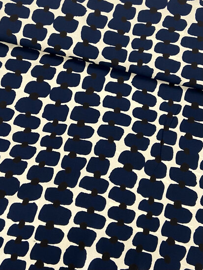 Viscose - Abstract - Donkerblauw