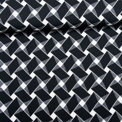 Jacquard - Parallellogram - Zwart-Wit