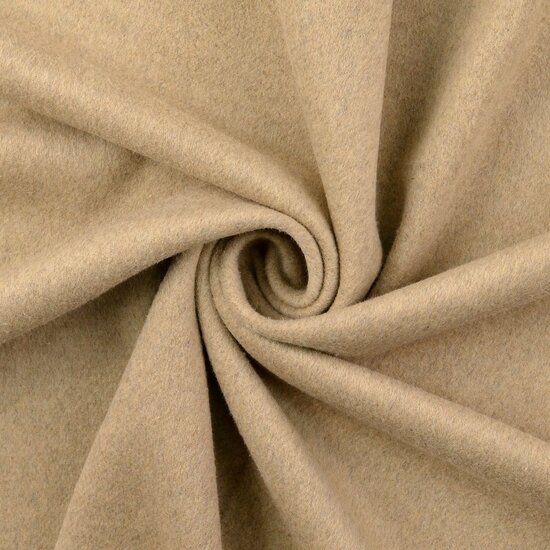 Mantelstof - Uni - Beige
