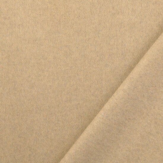 Mantelstof - Uni - Beige