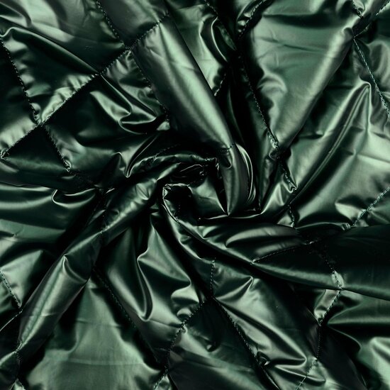 Matelassé - Uni Metallic - Donkergroen