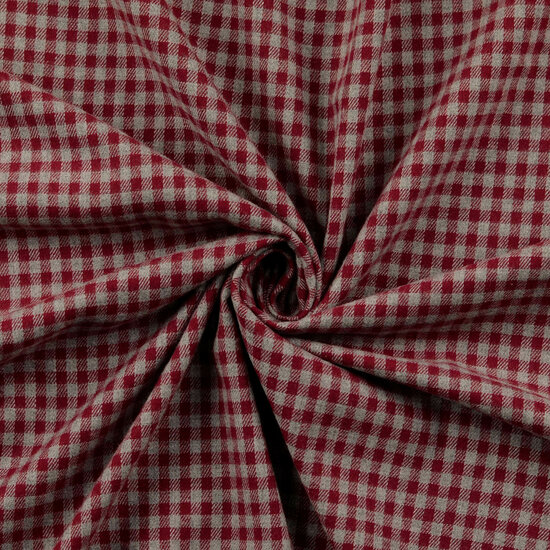 Flanel - Square - Donkerrood