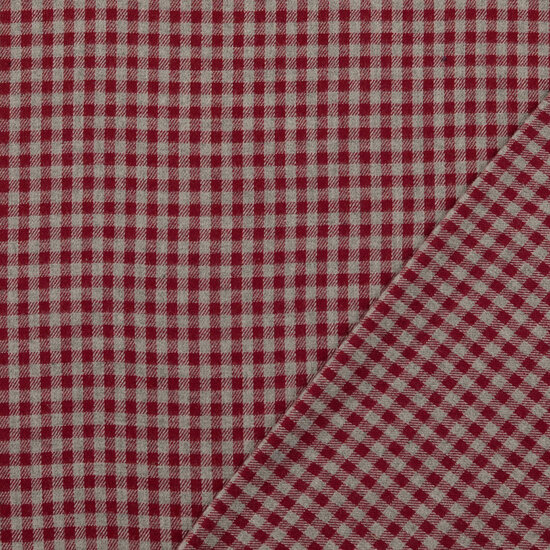 Flanel - Square - Donkerrood