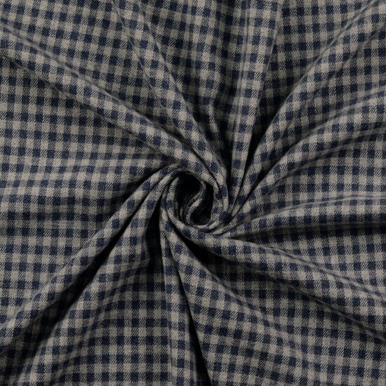 Flanel - Square - Jeansblauw