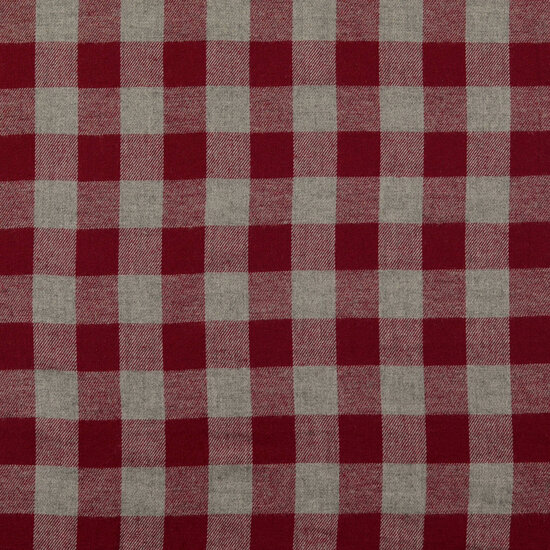Flanel - Big Square - Donkerrood