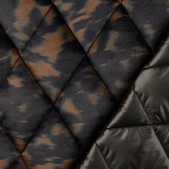 Matelassé - Velvet Batik - Zwart-Bruin
