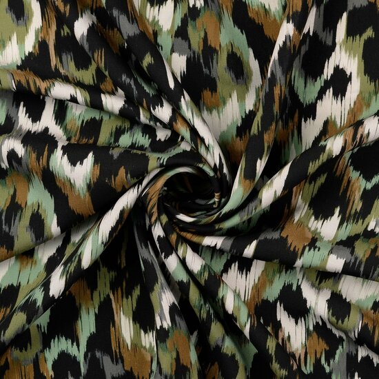 Viscose - Animalskin - Groen-Bruin