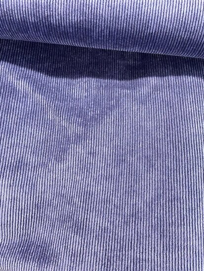 Ribfluweel Stretch - Uni - Indigo