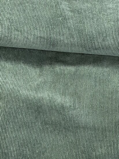 Ribfluweel Stretch - Uni - Donkergroen