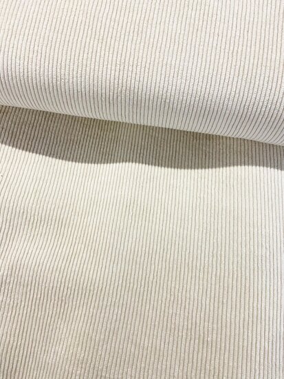 Ribfluweel Stretch - Uni - Ecru