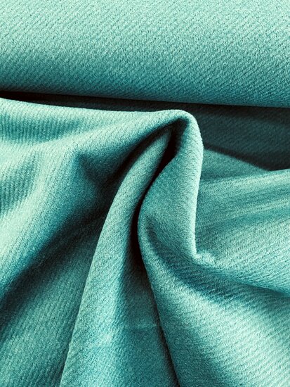 Mantelstof - Uni Twill - Petrol