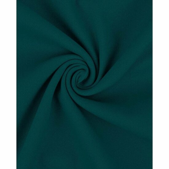 Katoen Twill Stretch - Uni - Petrol