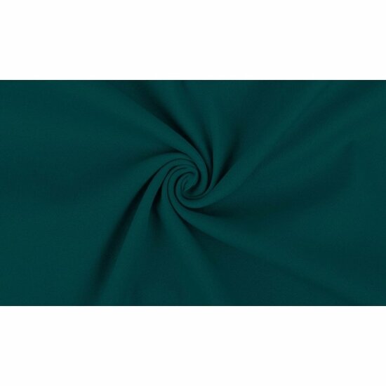 Katoen Twill Stretch - Uni - Petrol