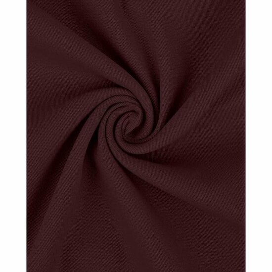 Katoen Twill Stretch - Uni - Bordeaux