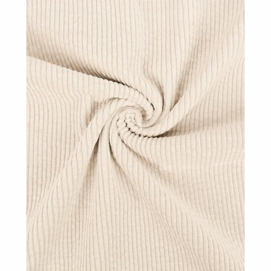 Ribfluweel Stretch - Uni - Ecru