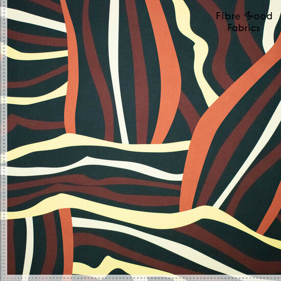 Travelstof - Tribal Stripes - Rood-Blauw