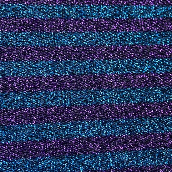Scuba - Stripes Lurex - Aqua-Paars