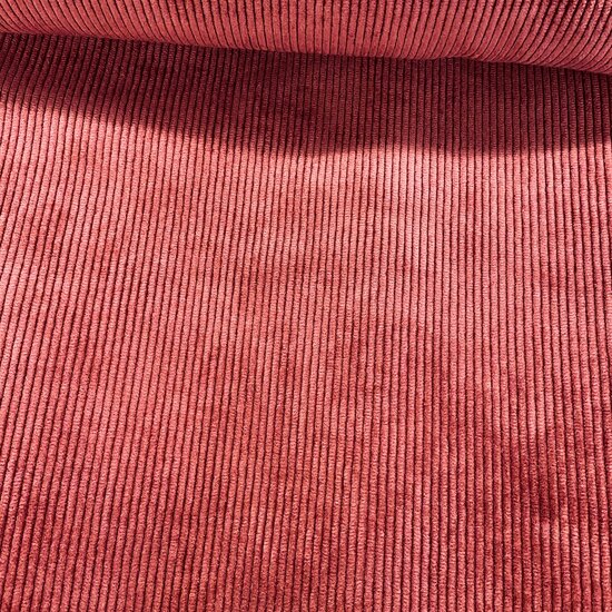 Ribfluweel Stretch - Uni - Dark Framboise